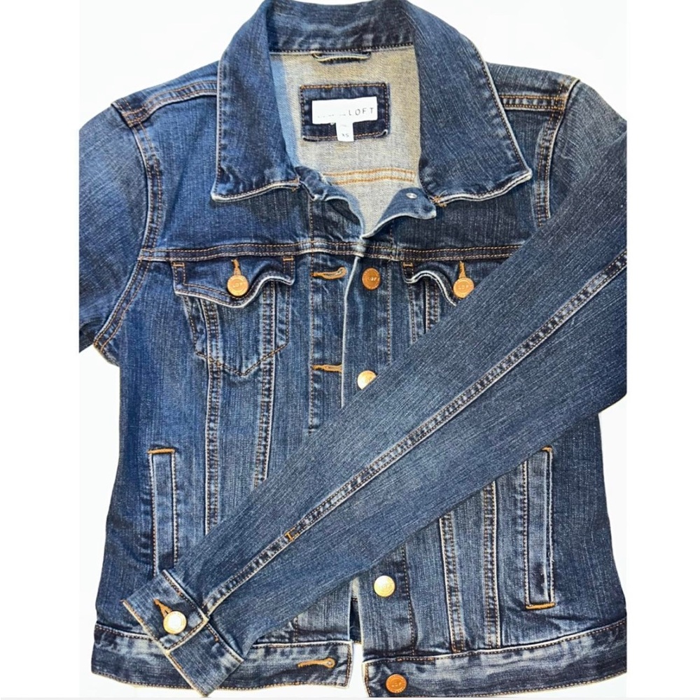 Loft fitted denim jacket, XS